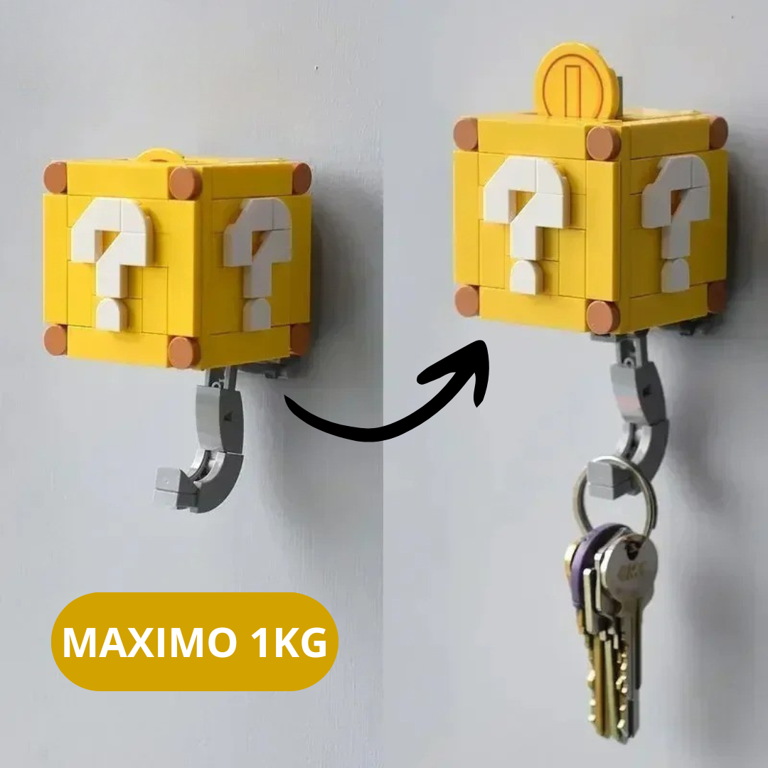 Cubo colgador de llaves lego